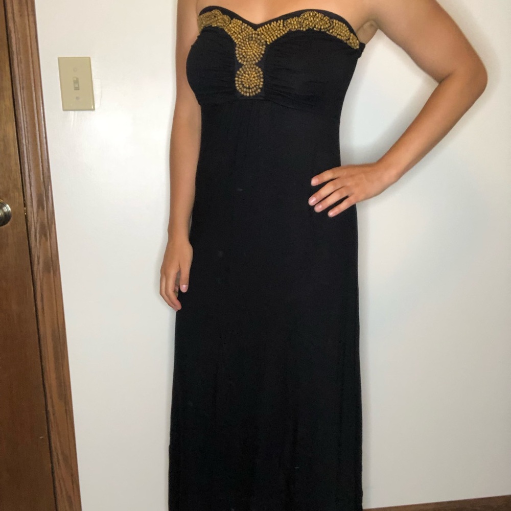 Strapless maxi dress